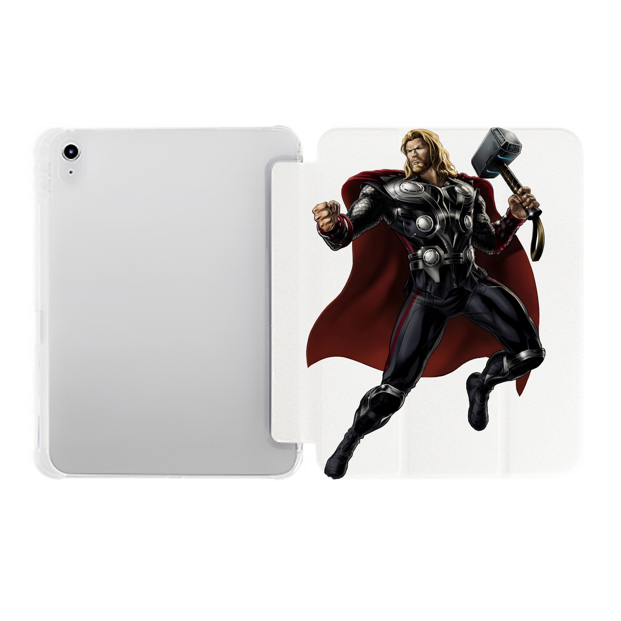 （画像用） アベンジャーズ The Avengers IPad ケース ペン収納付き 三つ折りスタンド PUレザー×シリコン 対応機種9.5/10.5/10.9インチ